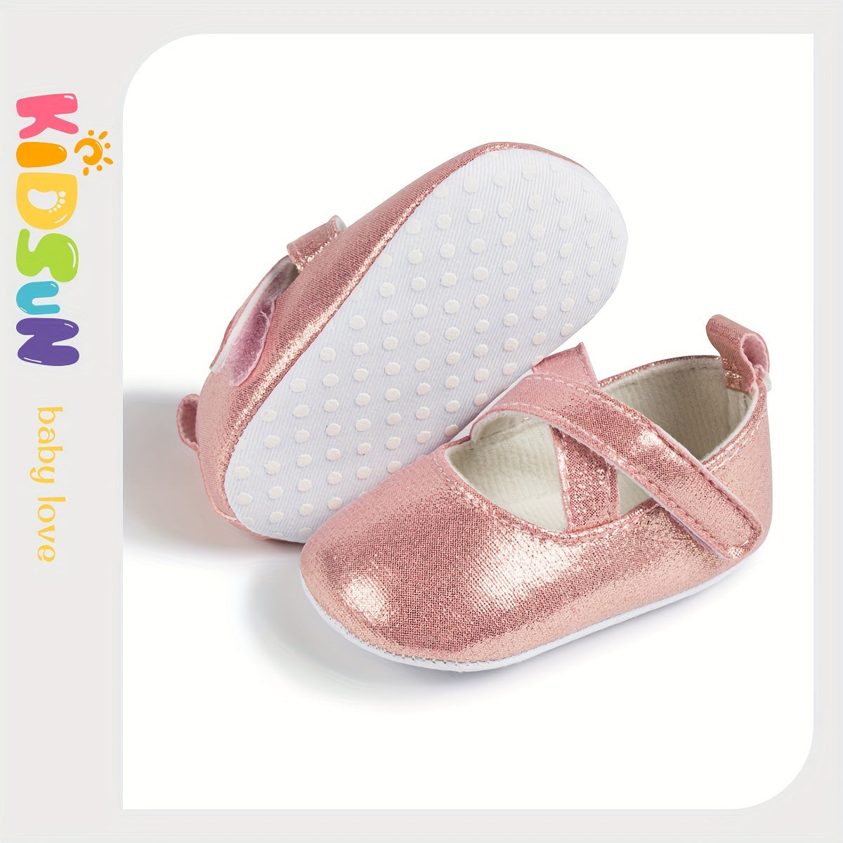 Baby Girls Ballet Shoes Breathable Lightweight Anti Slip Walking Shoes