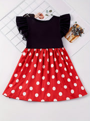 Toddler Girls Polka Dot Princess Dress For Party Beach Vacation