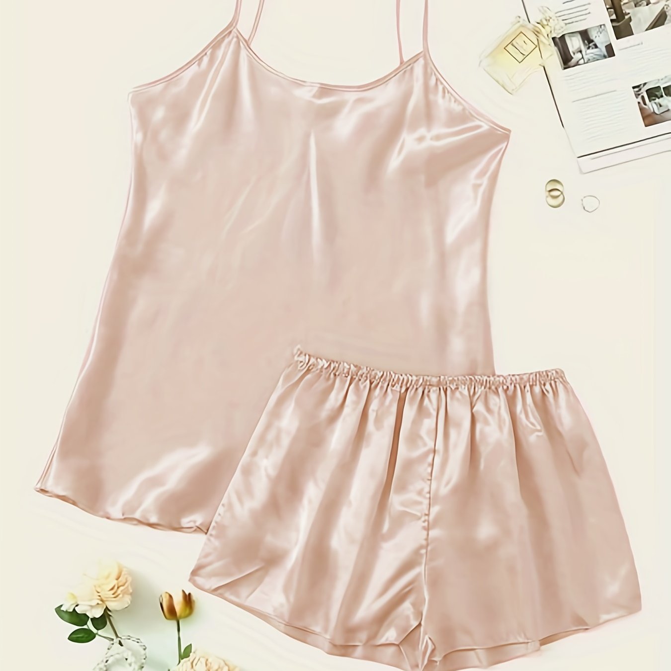 Satin Cami Tops & Shorts Pajama Set