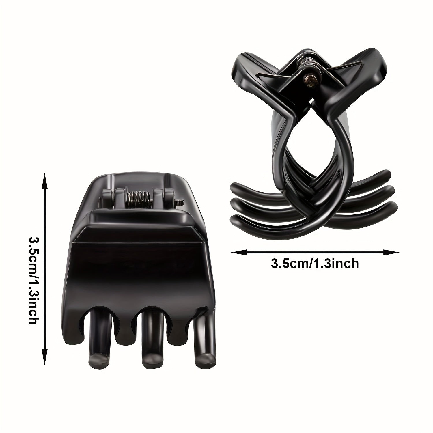 6pcs Solid Hair Claw Clip Boho Non Slip Hair Styling Accessory