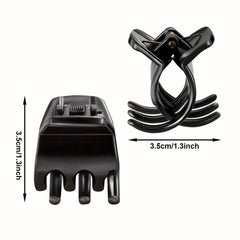 6pcs Solid Hair Claw Clip Boho Non Slip Hair Styling Accessory