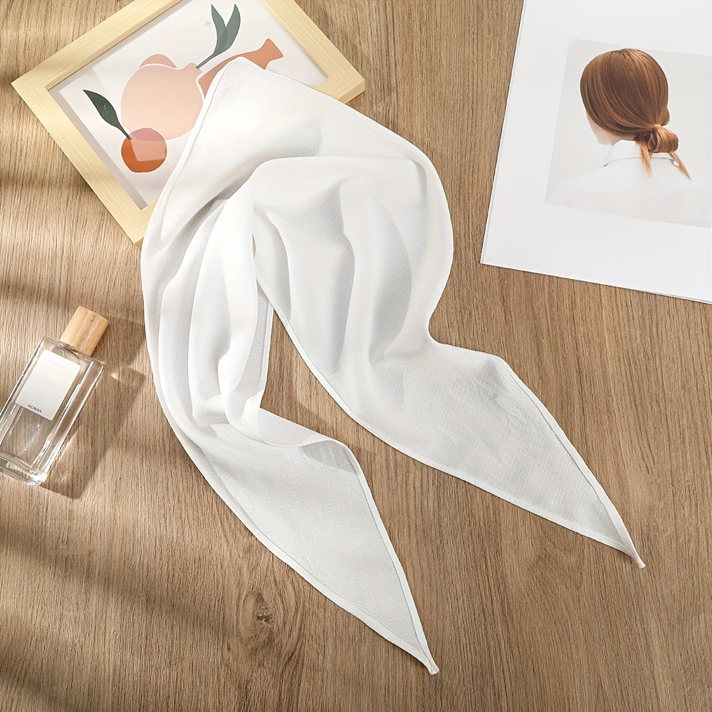 Plain Triangle Scarf & Casual Headscarf Thin Turban for Women