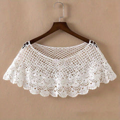 Lace Floral Hollow Shawl Women Solid Wrap Scarf
