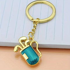 Metal Golf Club Holder Keychain Mini Golf Keychain Gift Men Women