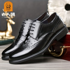 LAORENTOU Men's Leather Dress Shoes Lightweight Formal Shoes