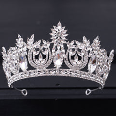 Crystal Big Crown Tiara Queen Women Beauty Pageant Prom Crowns Tiaras
