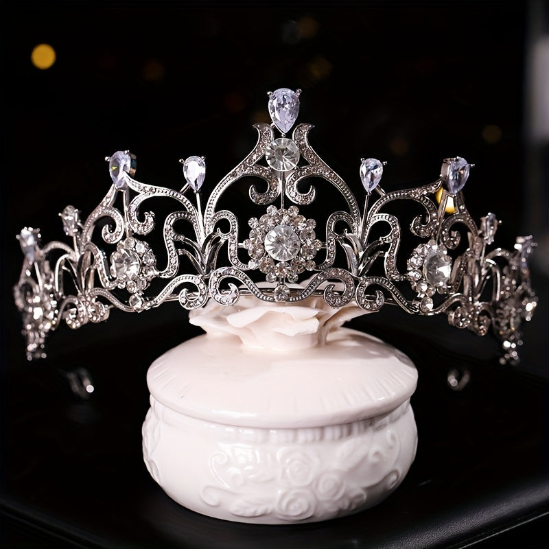 Wedding Crown For Bride Tiaras Rhinestone Hair Jewelry Crystal Hair Accessories