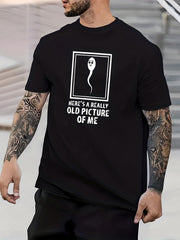 Funny Meme Sperm Print Men's Graphic Crew Neck T shirt Casual Comfy Tees