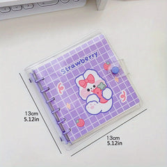 Bear Bunny PVC Cover 6 Ring Loose Leaf Scrapbook Journal