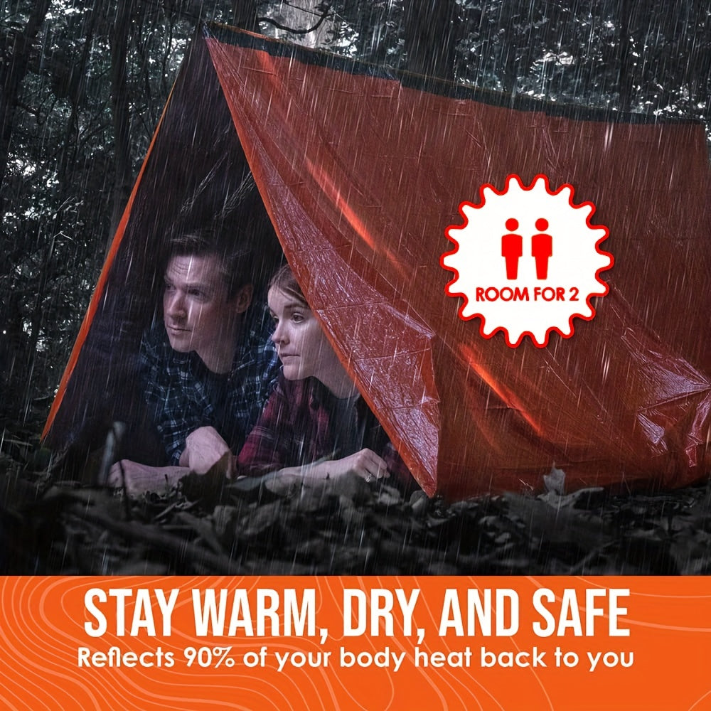 Insulated Emergency Tent 2 Person Waterproof+Whistle
