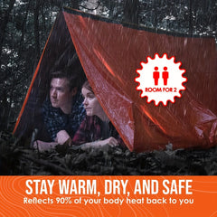 Insulated Emergency Tent 2 Person Waterproof+Whistle