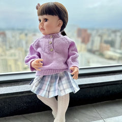 Silicone Realistic Baby Doll Girl Toy DIY Dressing Hair Styling