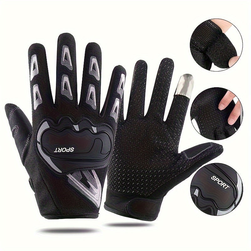 1pair Cycling Gloves Motorcycle Protective Non-slip Gloves