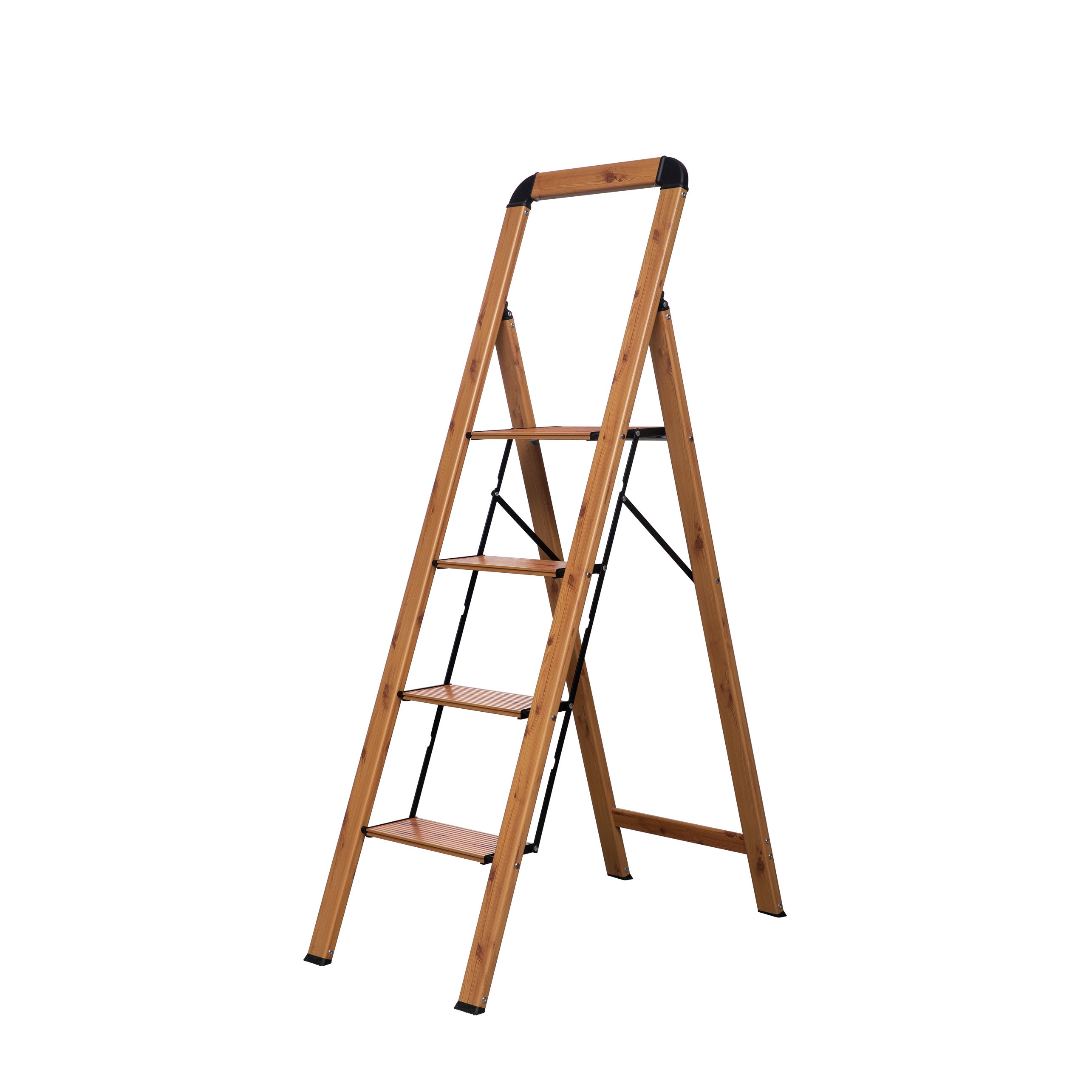 BIBKOKE Step Ladder Folding Stool Non Slip Rubber Feet