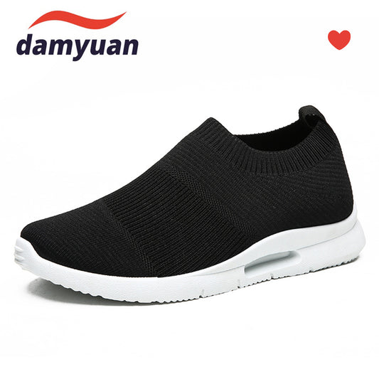 Women's Knit Sneakers Low Top Slip On Casual Shoes