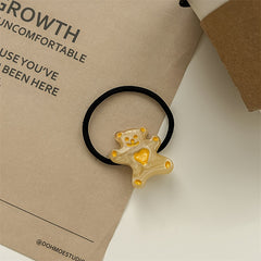 Kids' Cartoon Love Bear Hair Ring Small Animal Hair Tie