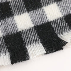 Vintage Plaid Print Scarf & Shawl Windproof Head Wrap Warm Scarves
