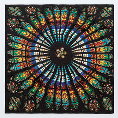 Peacock Circle Geometric Print Bandana Boho Square Scarf