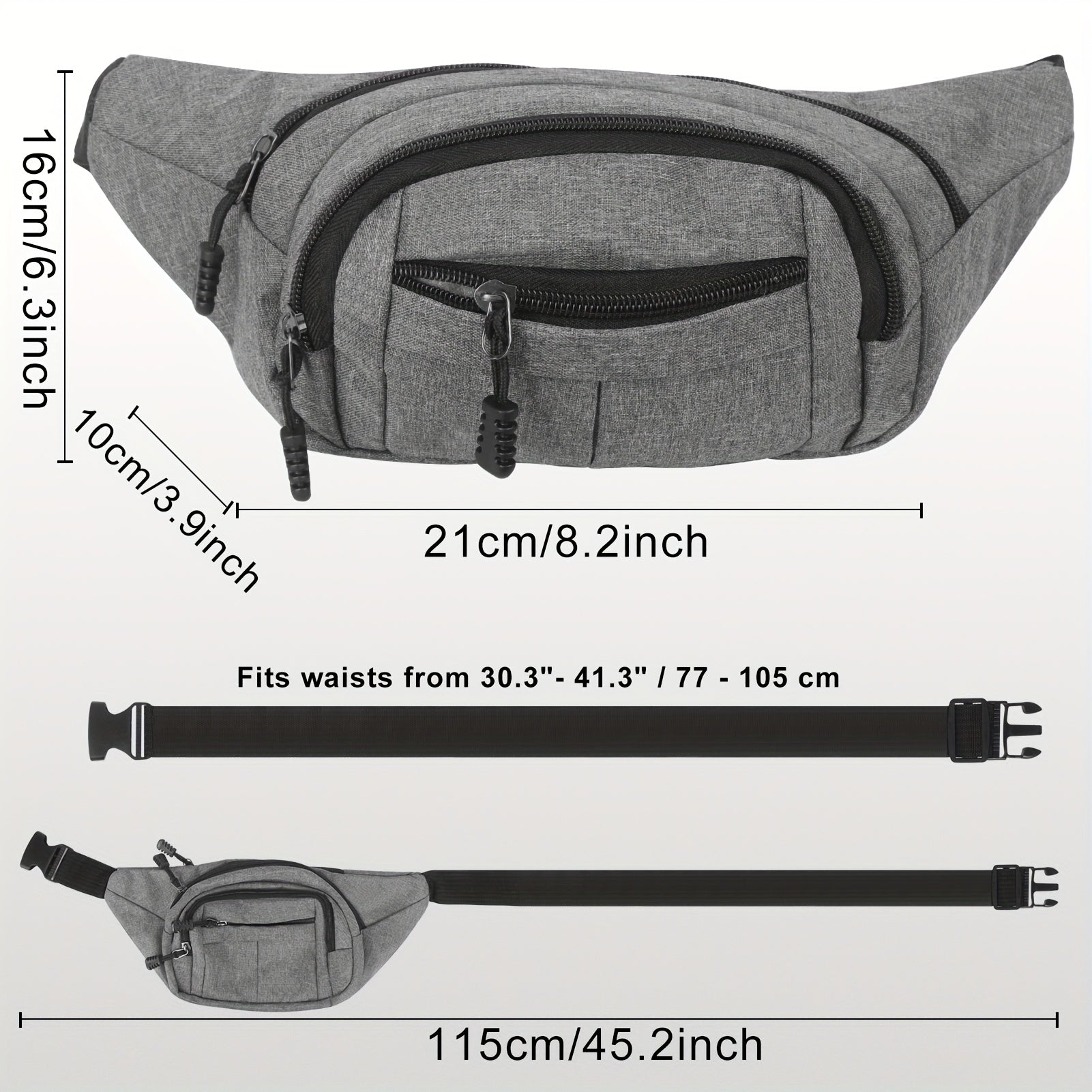 Waterproof Waist Bag Large Capacity Lightweight Outdoor Jogging Fishing Travel