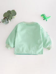 Baby Girls Dinosaur Graphic Pullover Sweatshirt Top