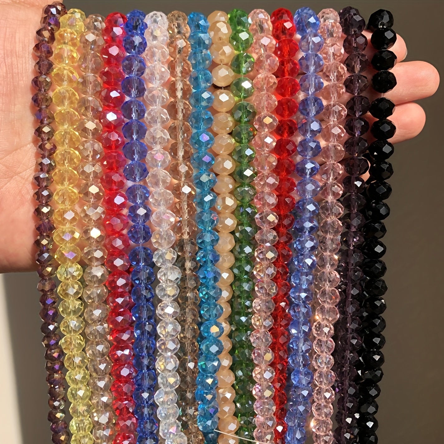 Colorful Crystal Beads Rondelle Wheel Glass Beads for Jewelry Making