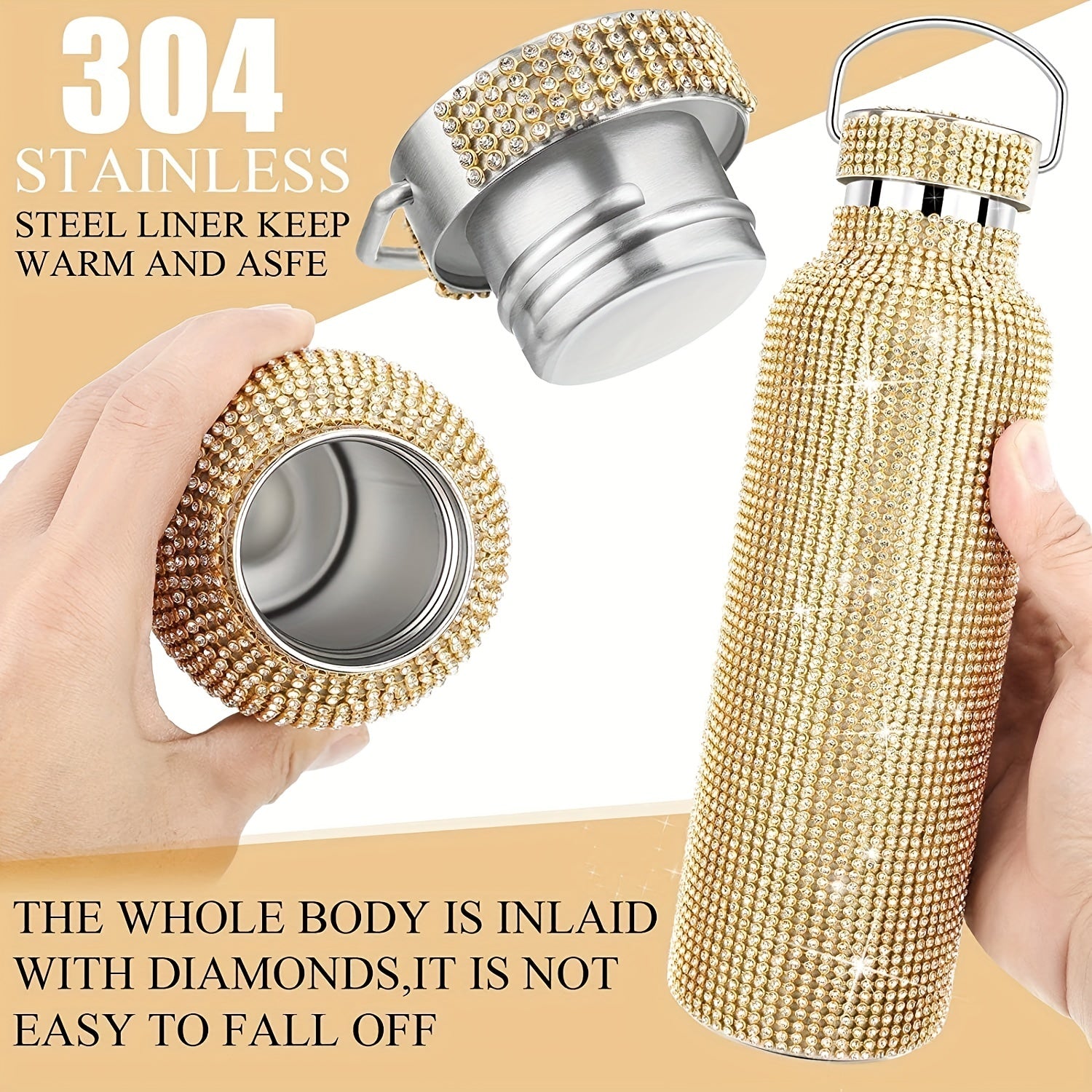 Stainless Steel Insulated Water Bottle 500ml for Travel and Breakfast