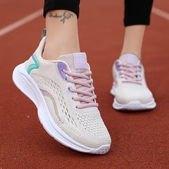 Women's Lightweight Mesh Running Shoes Breathable Lace Up Sneakers