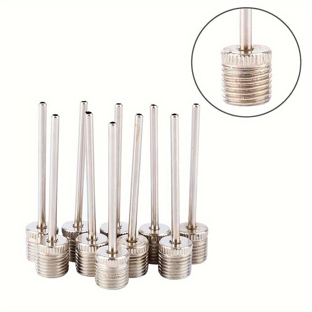 10pcs Ball Inflatable Needle Set Stainless Steel Air Valve Nozzle Replacement