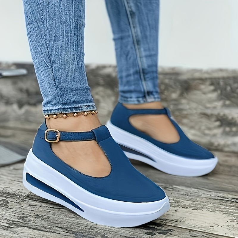 Women's T Strap Sandals Casual Platform Shoes