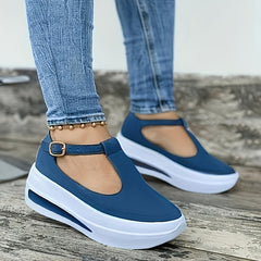 Women's T Strap Sandals Casual Platform Shoes