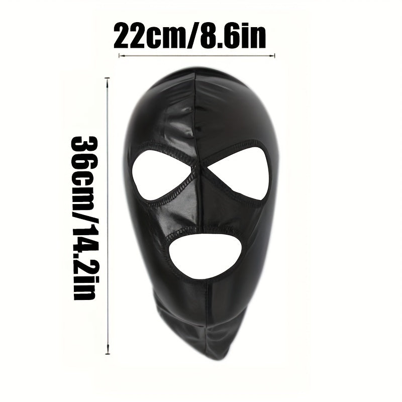 Sexy PU Leather Mask Breathable Headwear Halloween Role Play Props