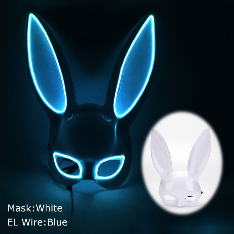 Christmas Prom Luminous Rabbit Mask Cartoon Rabbit Mask Easter Dress Up