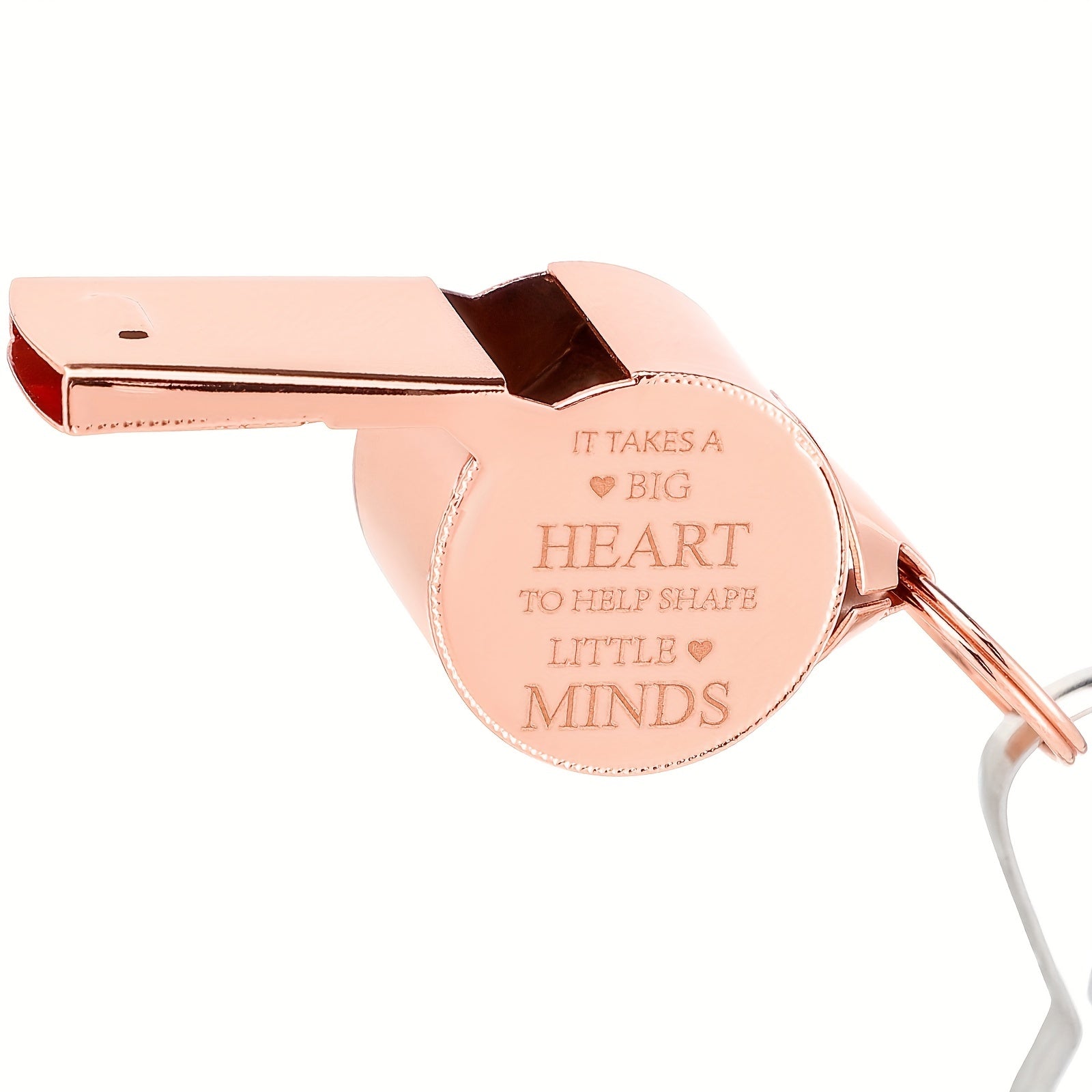 Double Sided Lettering Rose Golden Stainless Steel Whistle Coach Gift