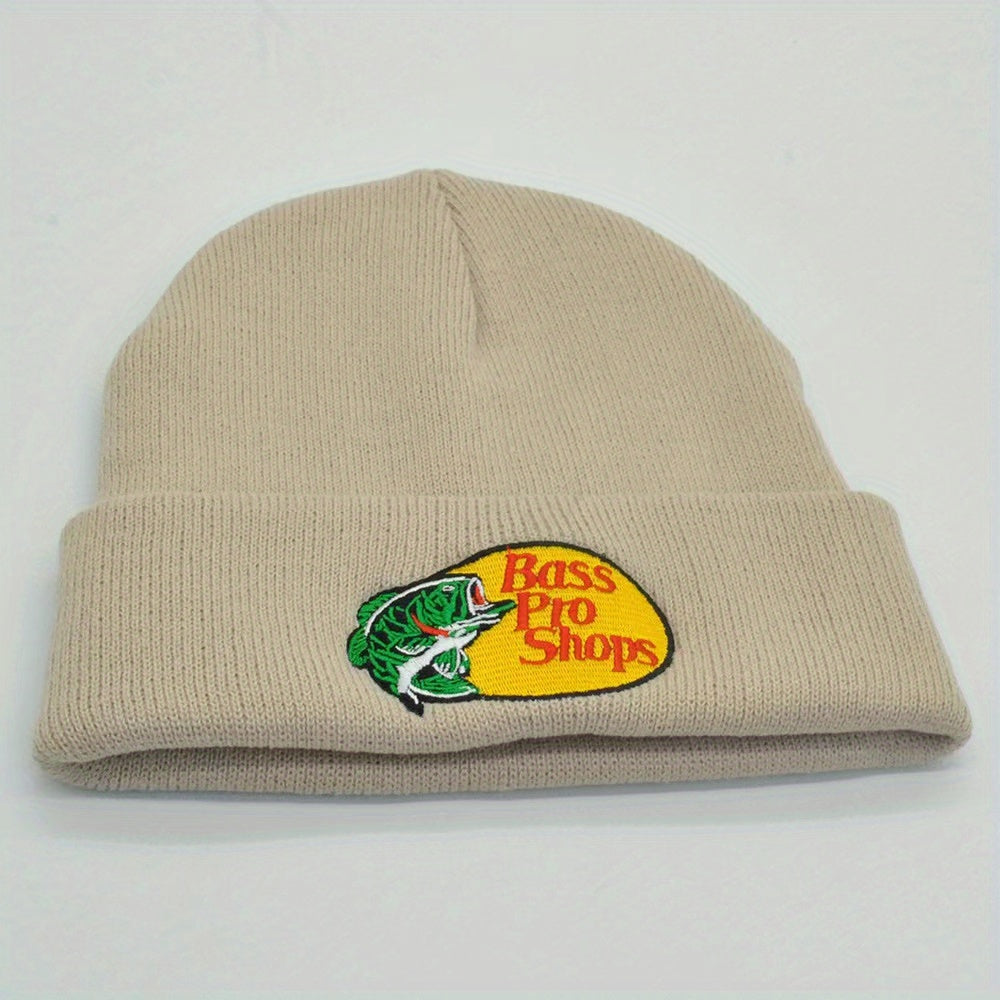Embroidered Knitted Hat Pullover for Men