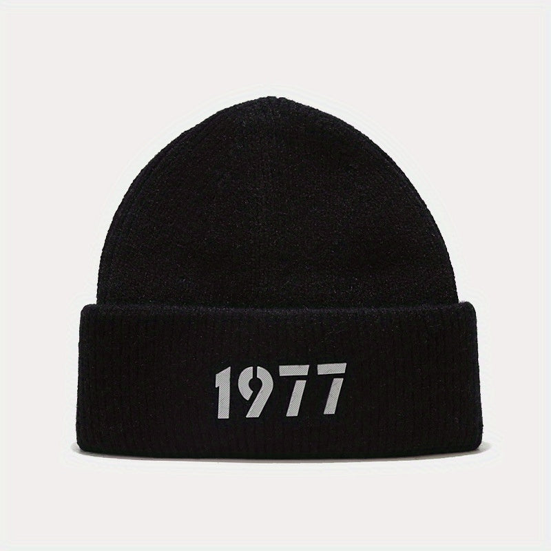 American Retro 1977 Knitted Hat Street Sweet Cooler Casual Hip Hop Autumn Winter