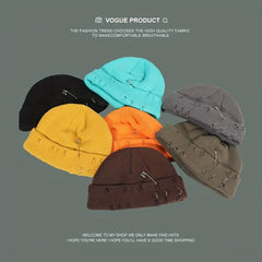 Winter Warm Knitted Woolen Hat Men Women Melon Skin Hat