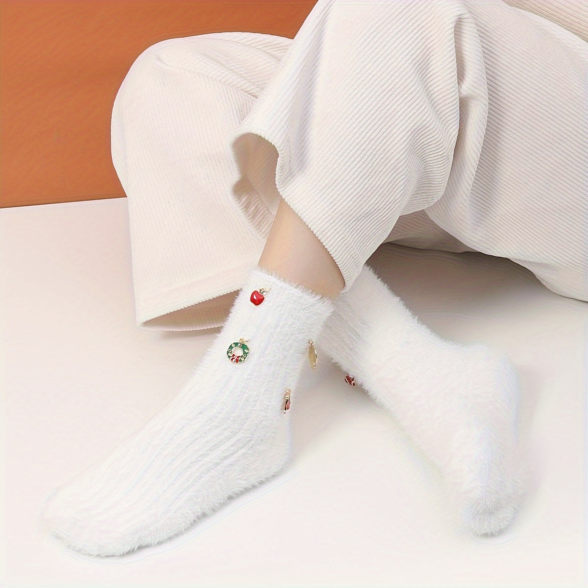 Cozy Christmas Fuzzy Socks Women's Stockings