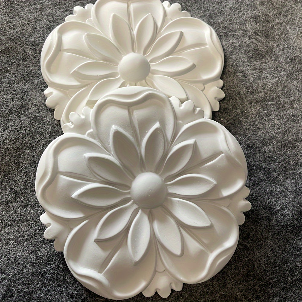Plaster Carving Decals PU Hollow Finely Carved Wall Stickers