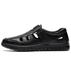 Men's Closed Toe Sandals Hook and Loop Fastener Non Slip Casual Shoes