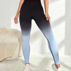 Gradient High Waist Yoga Leggings Slimming Pants