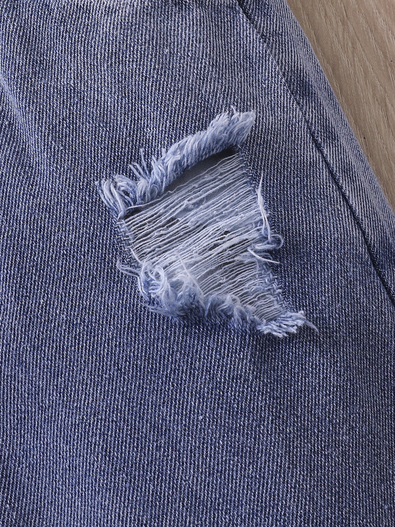 Boys Fries Print Ripped Jeans