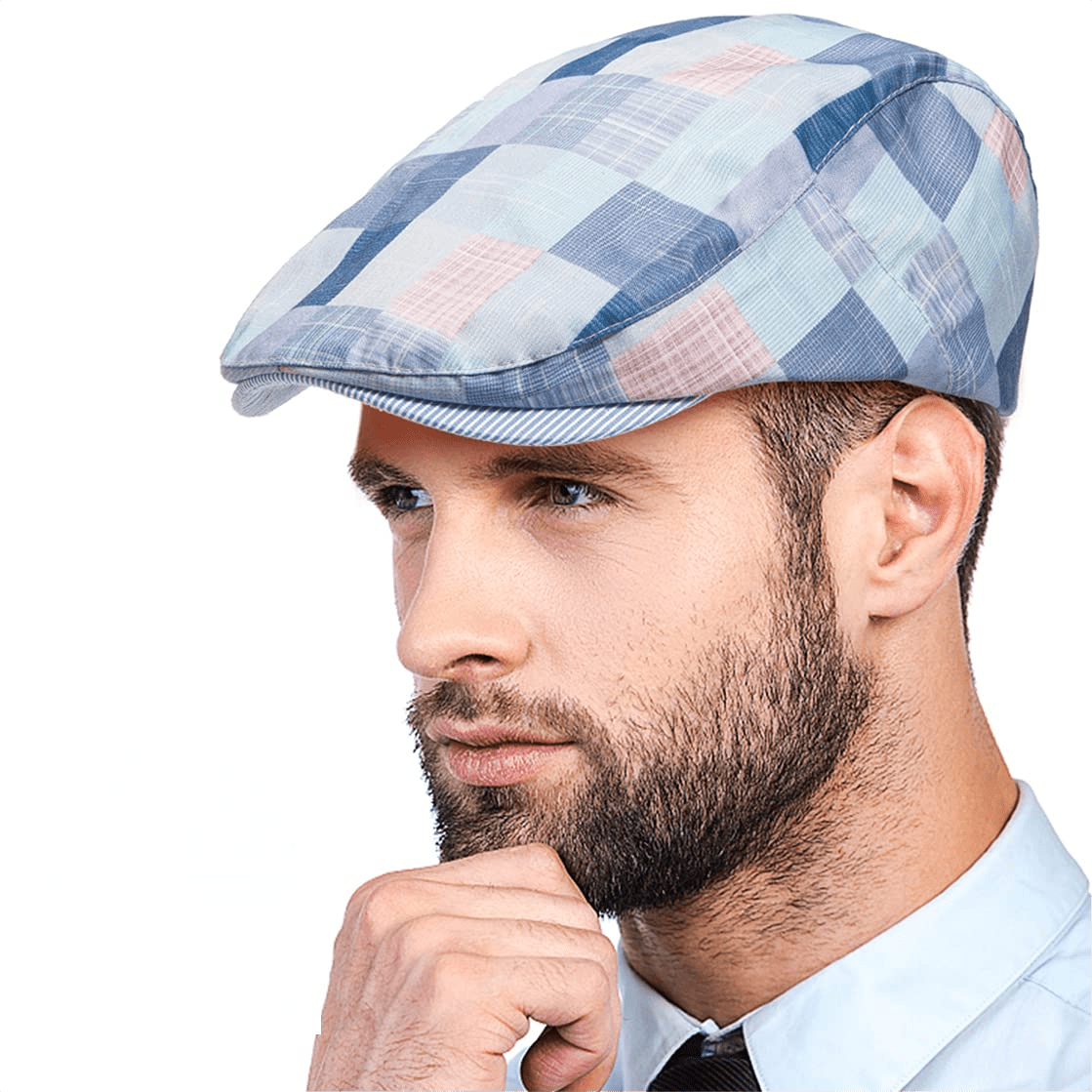 Plaid Style Newsboy Hat Men's Casual Painter Hat