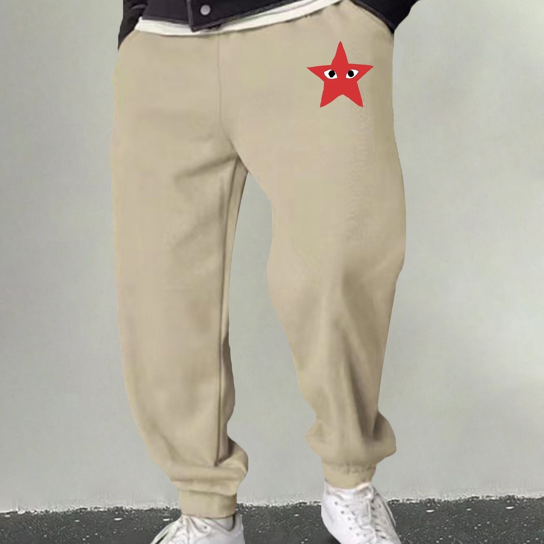 Men's Star Graphic Sweatpants Casual Joggers For Outdoor