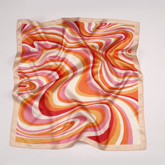 Women's Satin Square Scarf Large Neckerchief Accessory