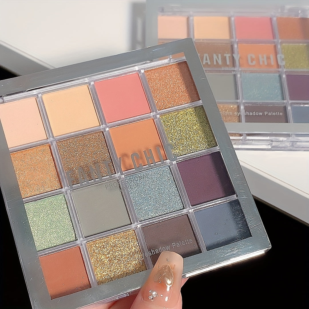 16 Shades Eyeshadow Palette Natural Matte Finish Cosmetics