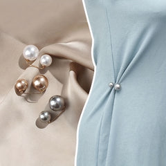 3pc Faux Pearl Metal Lapel Pin Brooch Dress Skirt Waist Pants Buckle