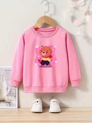 OERYUI Bear Girl Graphic Sweatshirt Kids Clothes Gift