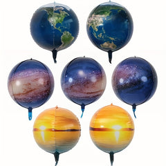 3D Aluminum Film Moon Earth Star Balloon for Kids Birthday Party