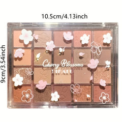 20-Color Eyeshadow Palette with Highlighter - Earth Tones for Contouring