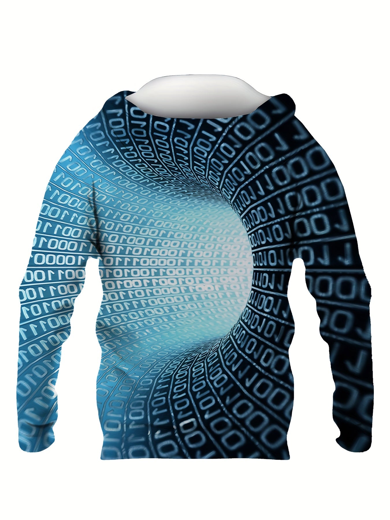 Optical Vision Number Data 3D Print Hoodie for Men